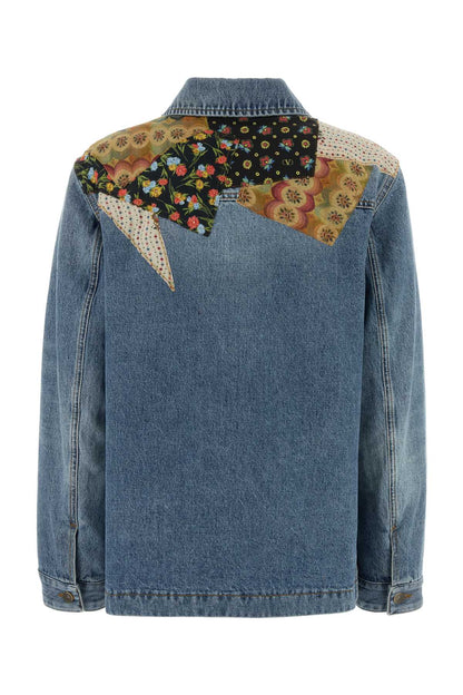 Valentino Garavani Giacca denim ricamo anima