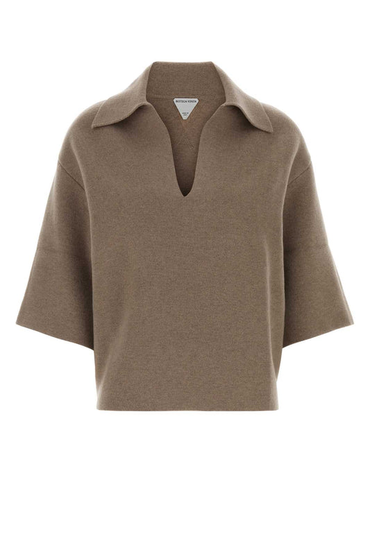Bottega Veneta Mw compact cashmere ss polo