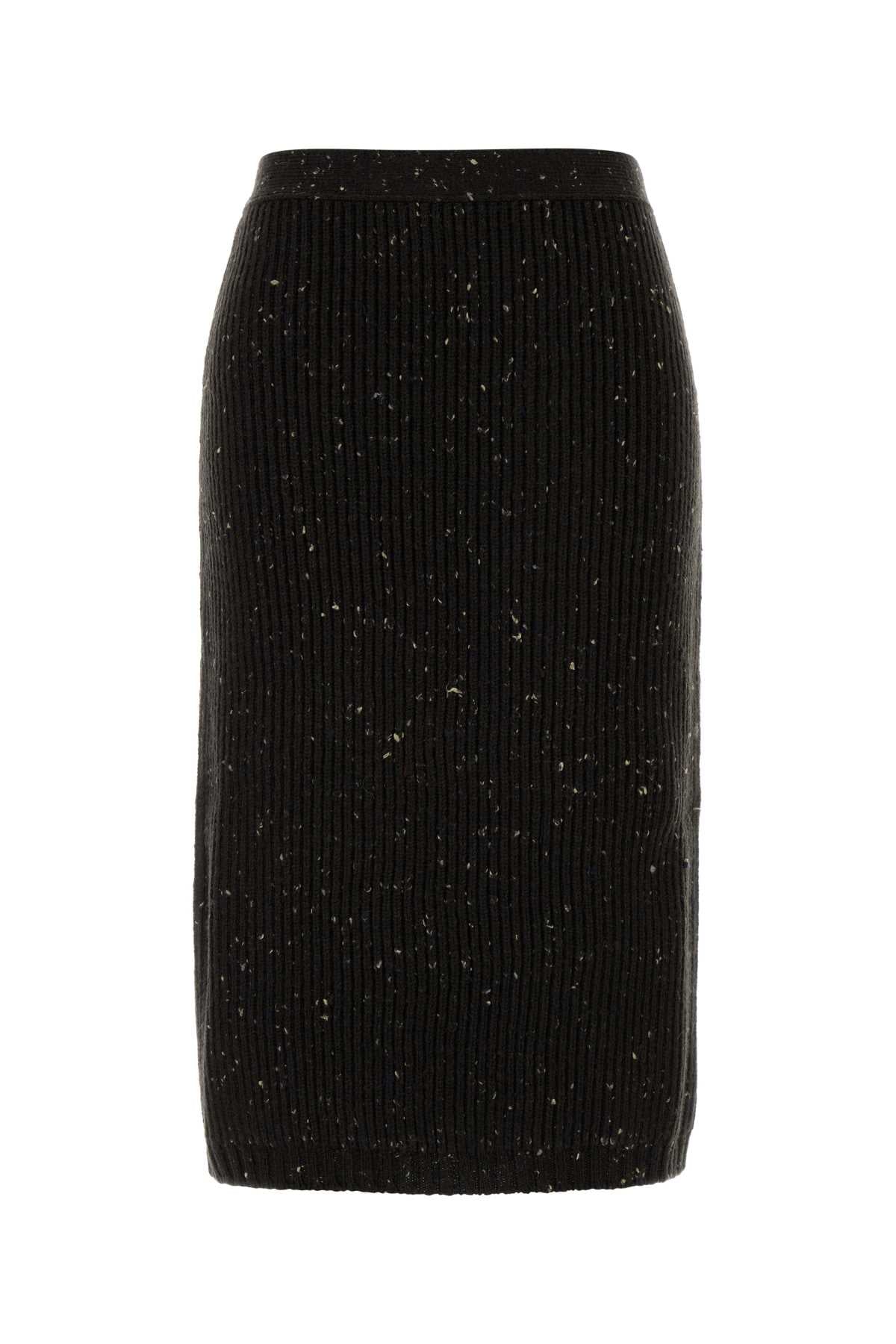 Bottega Veneta Hw wool rib midi skirt