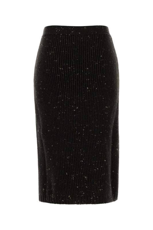 Bottega Veneta Hw wool rib midi skirt