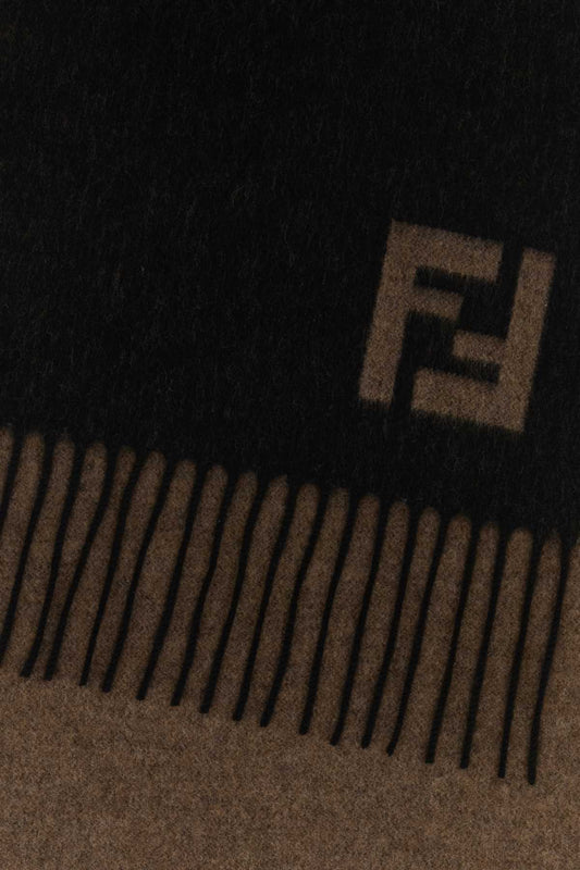 Fendi Sciarpa in cashmere con logo ff double face