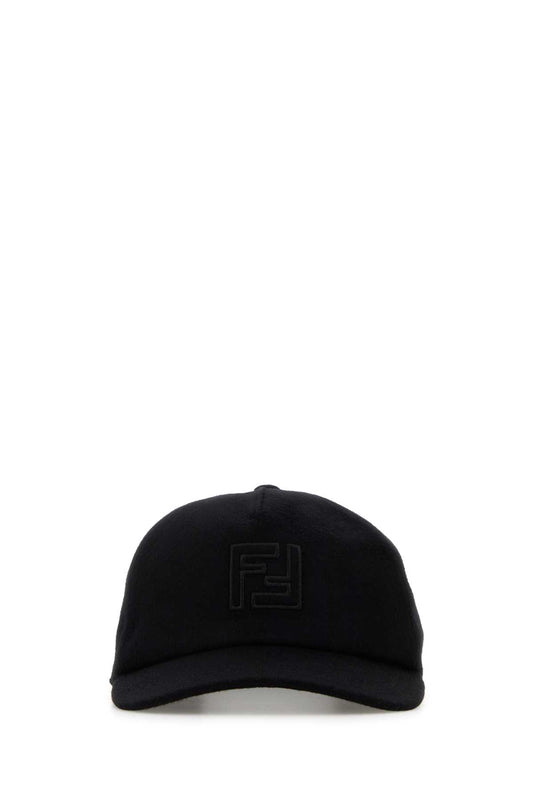 Fendi Cappellino in cashmere con logo ff