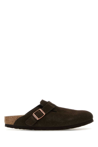 Boston mocha, Suede Leather SLIPPERS