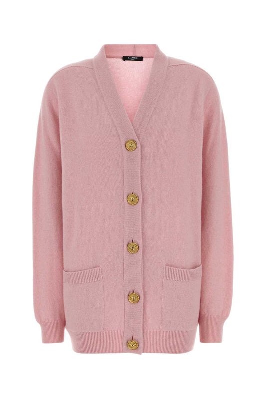 V-NECK ECO-CASHMERE LOOSE FIT CARDIGAN KNITWEARS