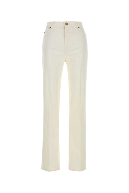 HW TAILORED WHITE DENIM PANTS JEANS