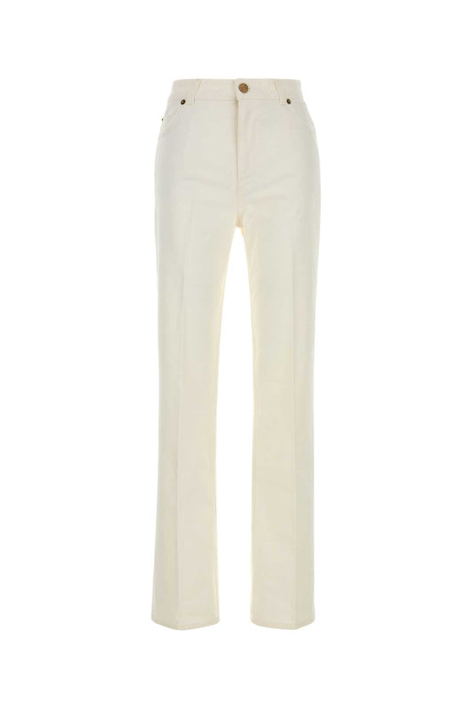 HW TAILORED WHITE DENIM PANTS JEANS