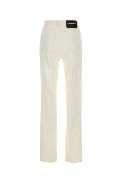 HW TAILORED WHITE DENIM PANTS JEANS