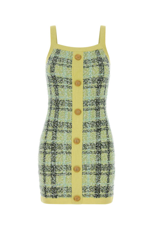 THIN STRAPS SHINY LIGHT TWEED DRESS DRESSES