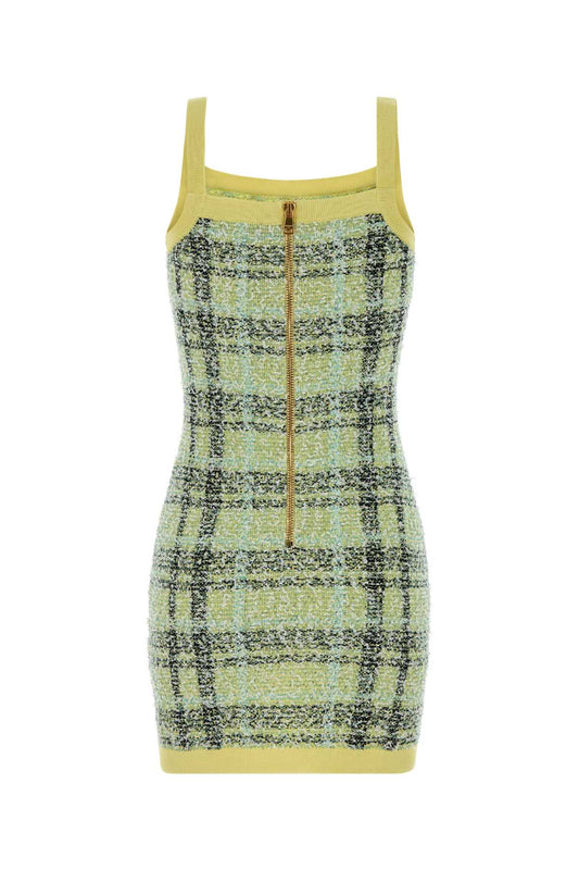 THIN STRAPS SHINY LIGHT TWEED DRESS DRESSES