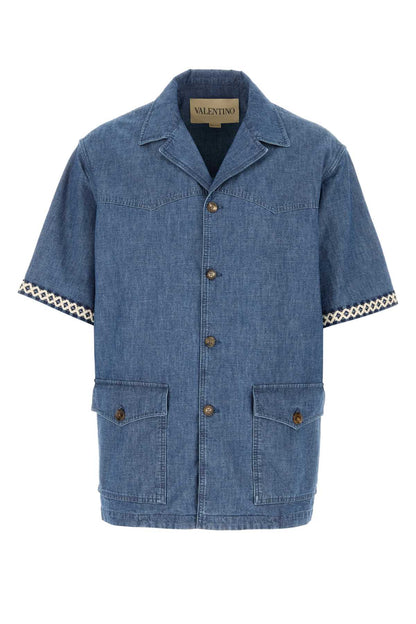 Valentino Garavani Camicia m/corte denim | d
