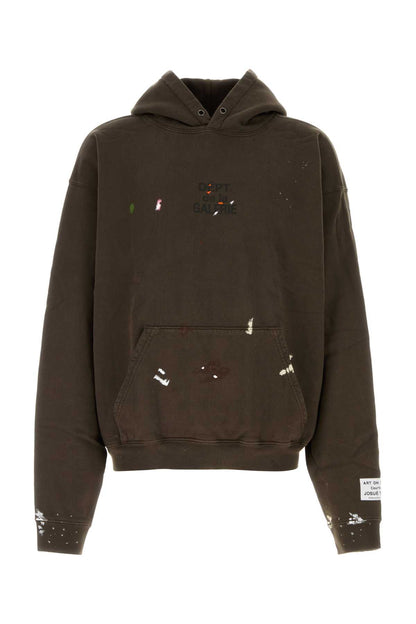 FRENCH LOGO PAINTED HOODIE SWEATSHIRTS