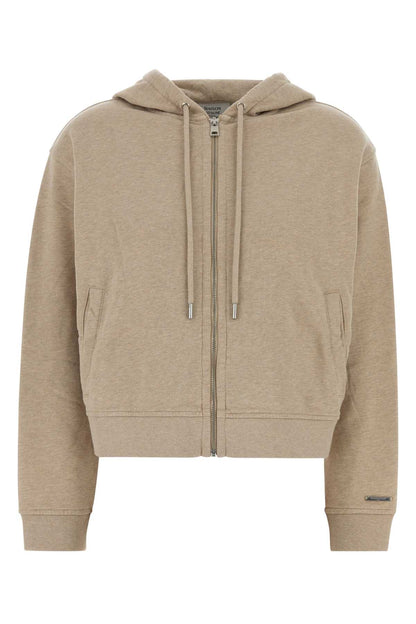 Maison Kitsune Comfort zipped light fleece hoodie