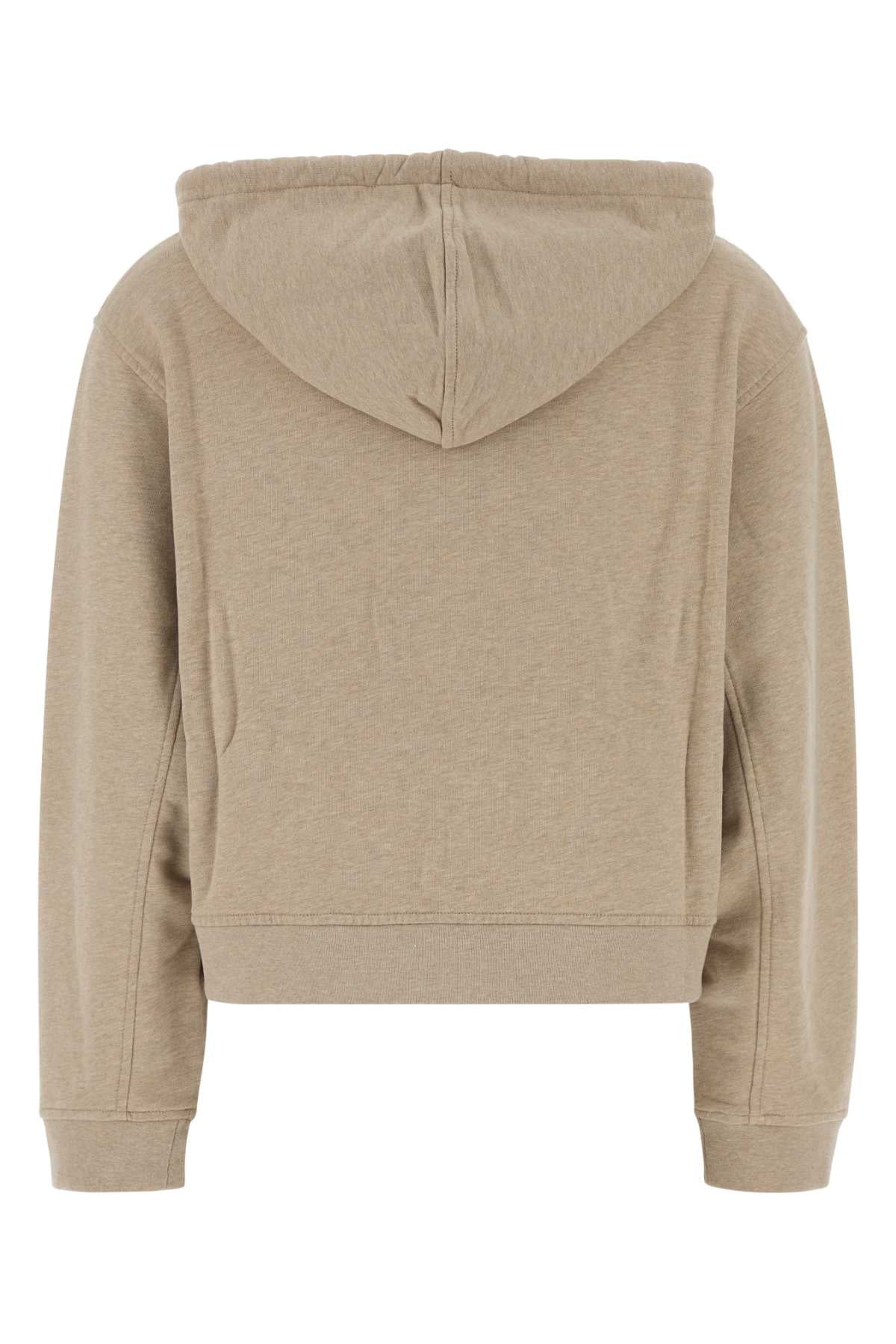 Maison Kitsune Comfort zipped light fleece hoodie