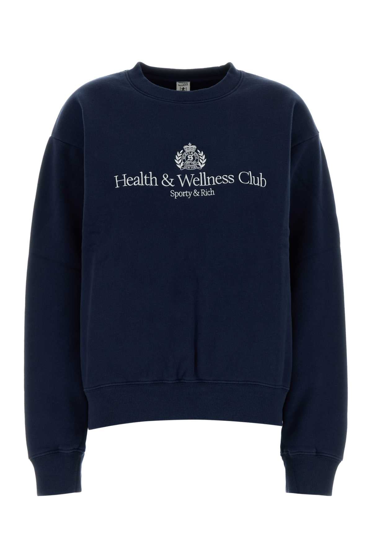 Sporty & Rich H&w crest embroidered crewneck