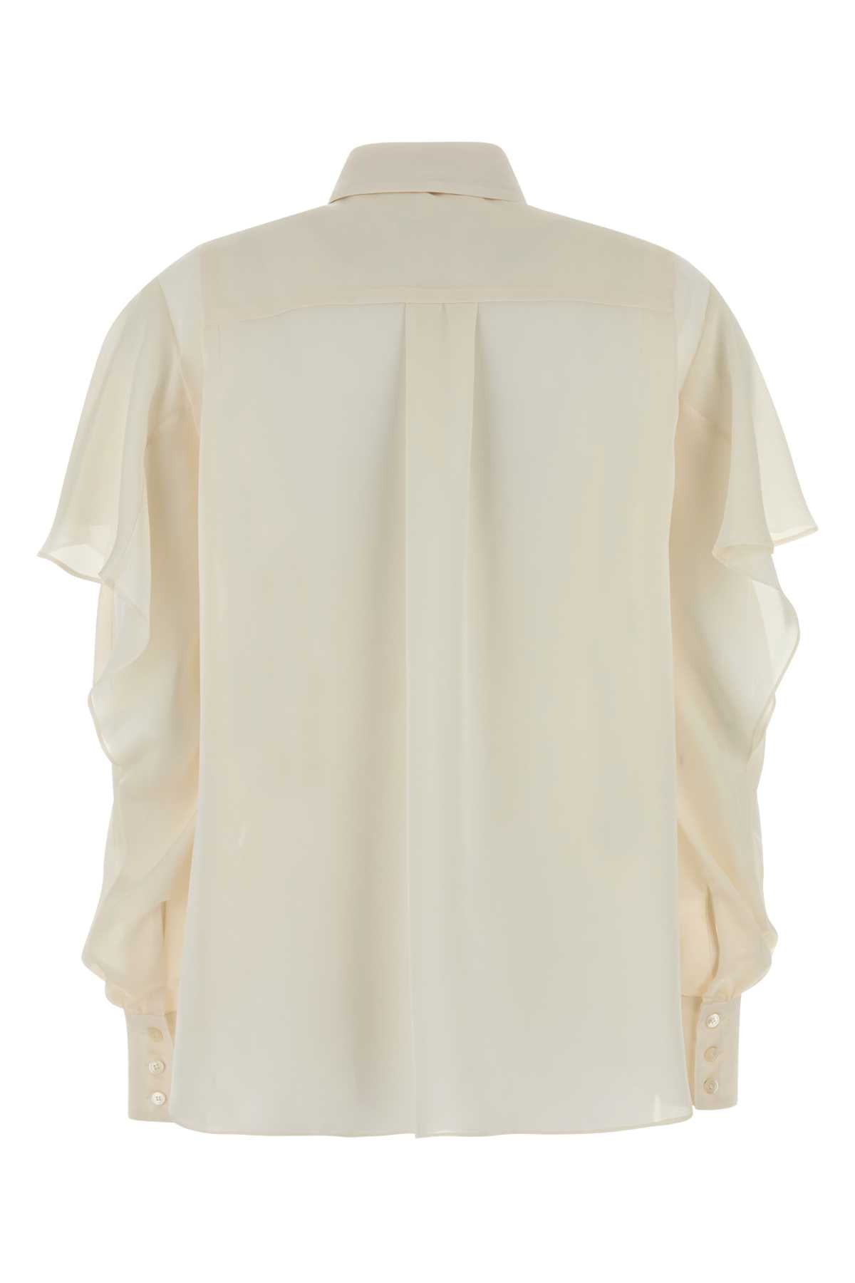 Sacai Satin x chiffon shirt
