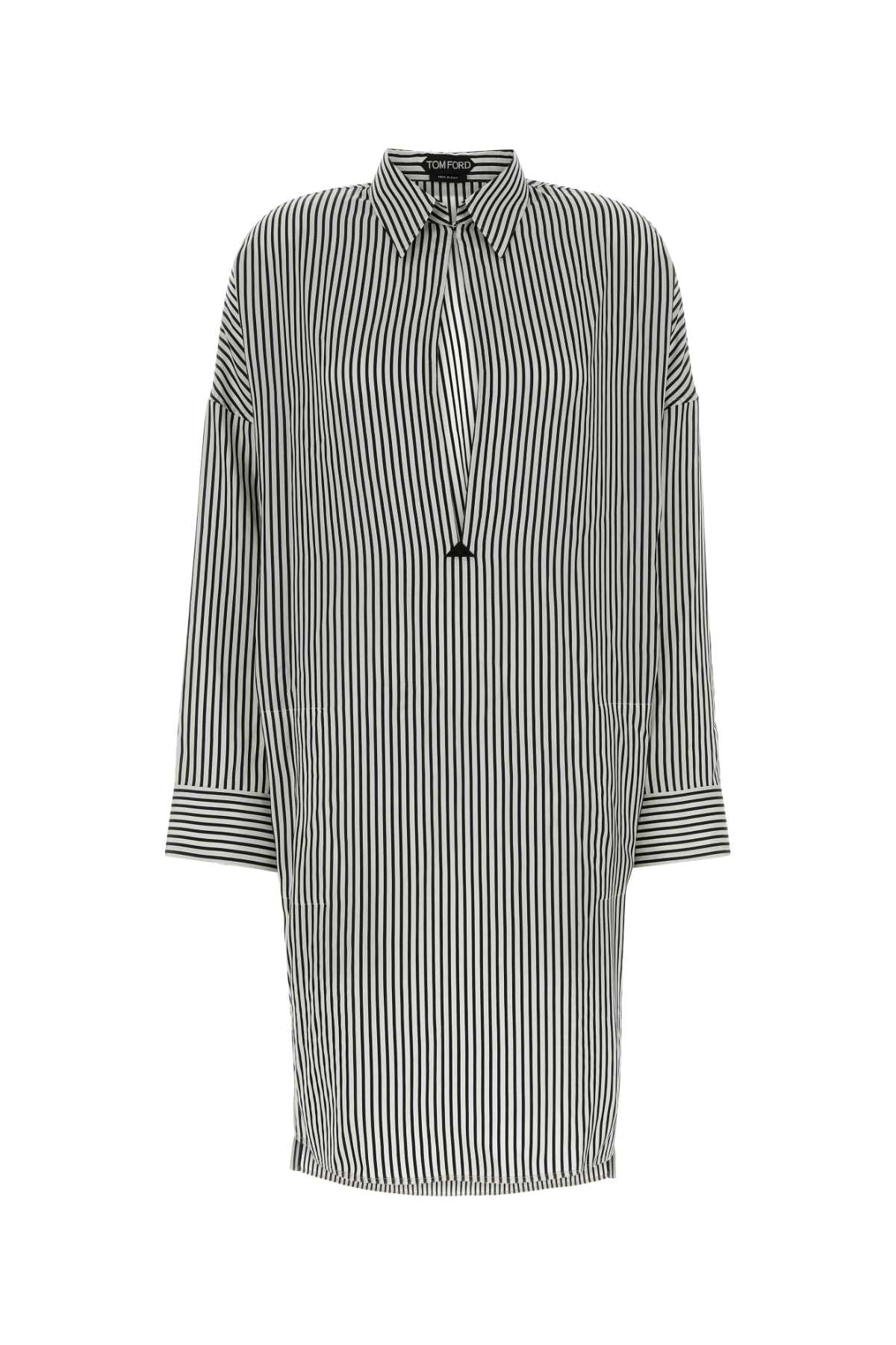 Tom Ford Striped silk tunic dress