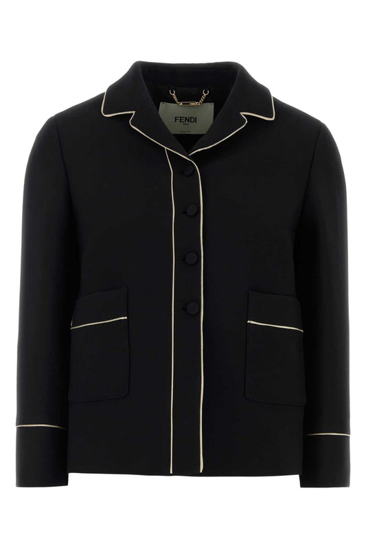 Fendi Blouson wool silk