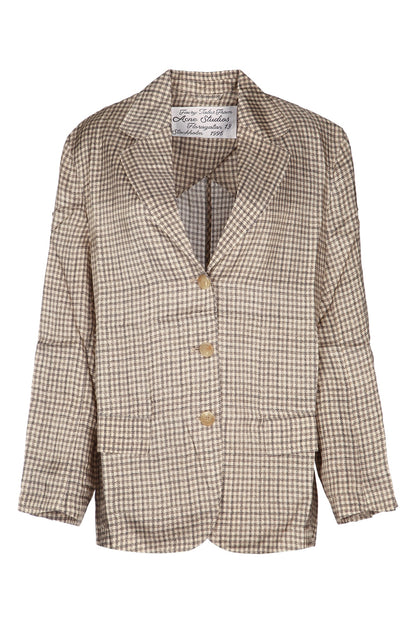 Acne Studios Junida check fluid cu twill