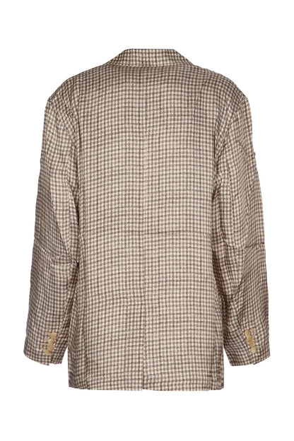 Acne Studios Junida check fluid cu twill