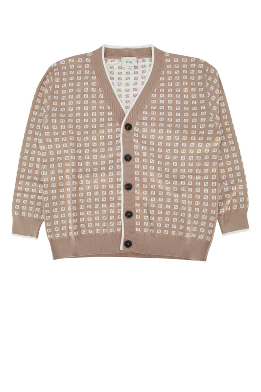 Fendi Kids Cardigan micro ff cotto