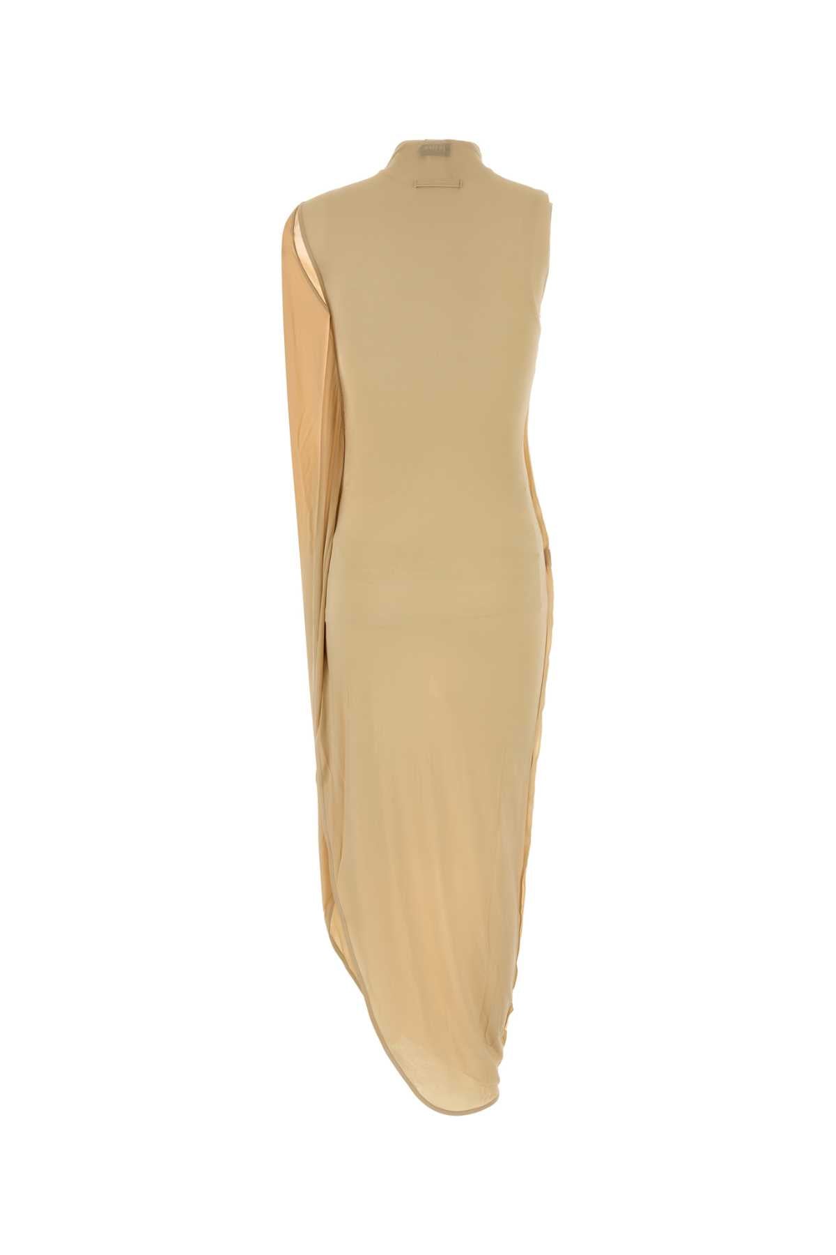 Jean Paul Gaultier Stretch viscose long dress with cotton mesh and in