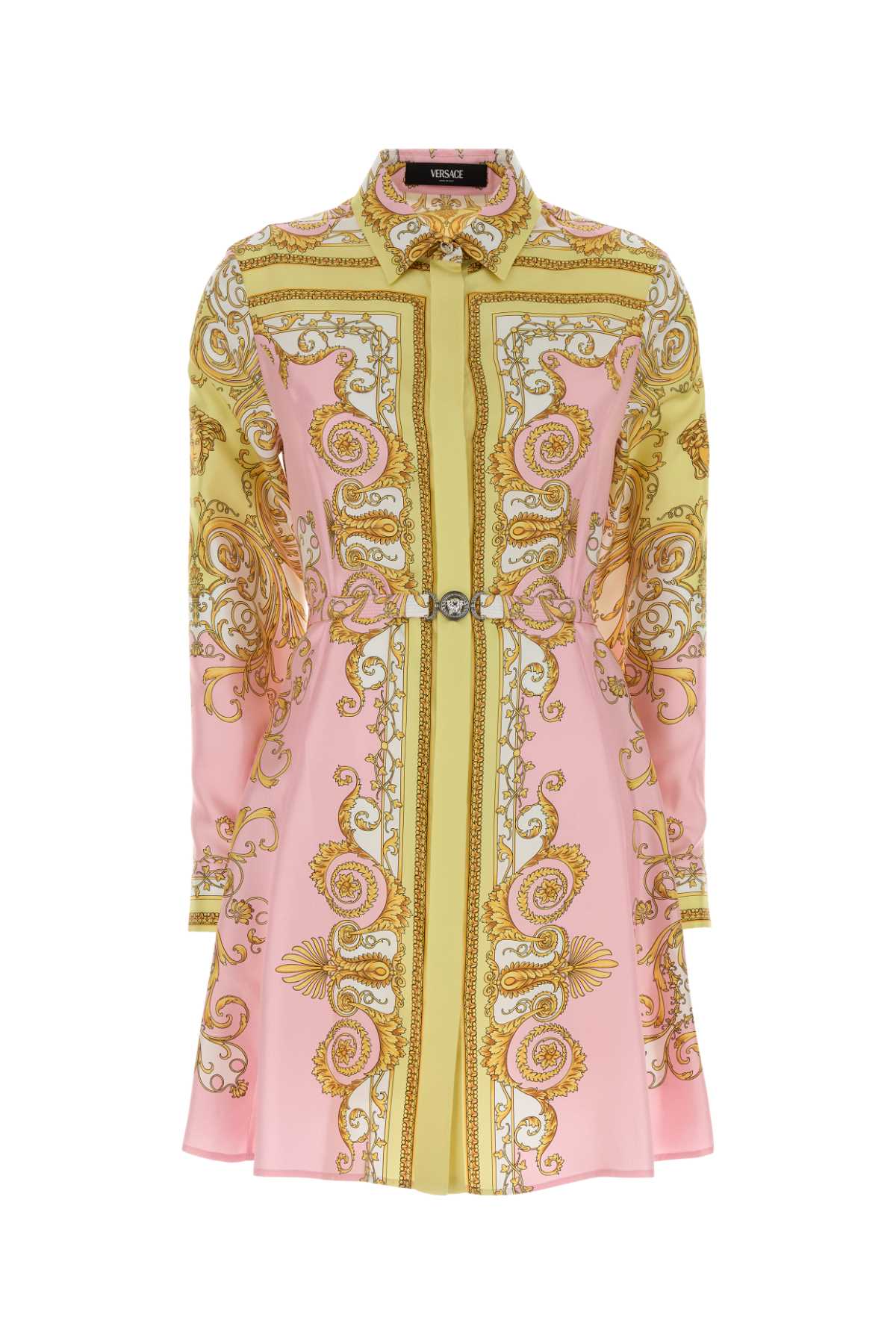 Versace Dress silk twill print spring barocco foulard pn 1