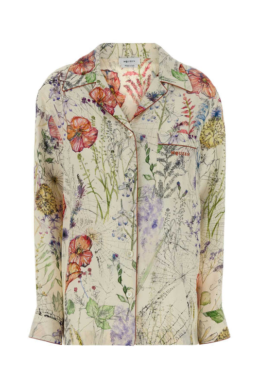 Alexander Mcqueen Puff slv lace shirt