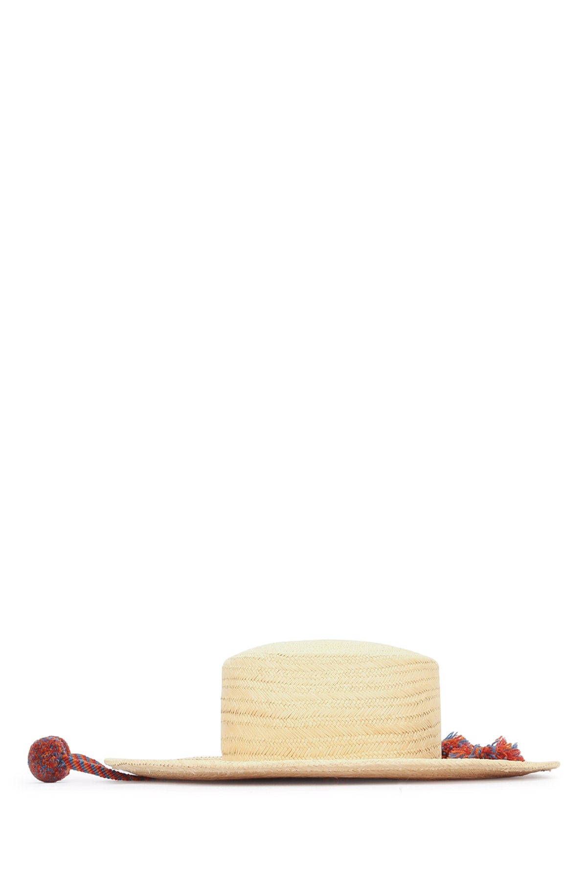 MARZIA HAT EMBROIDERED BRIM WOVEN STRAW HATS AND HAIRBANDS