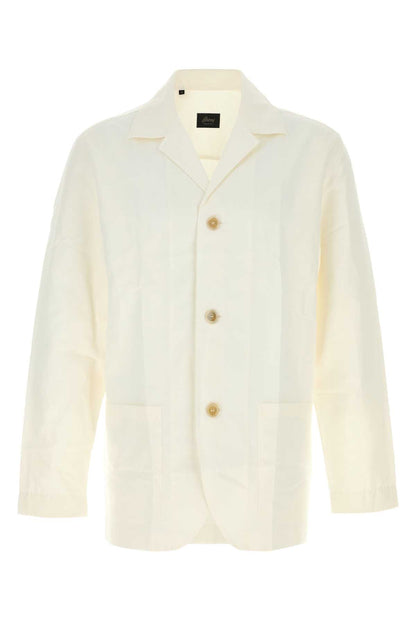 Brioni Blazer shirt linen cotton twill