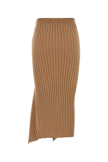 Stella Mccartney Cotton ribbed skirt