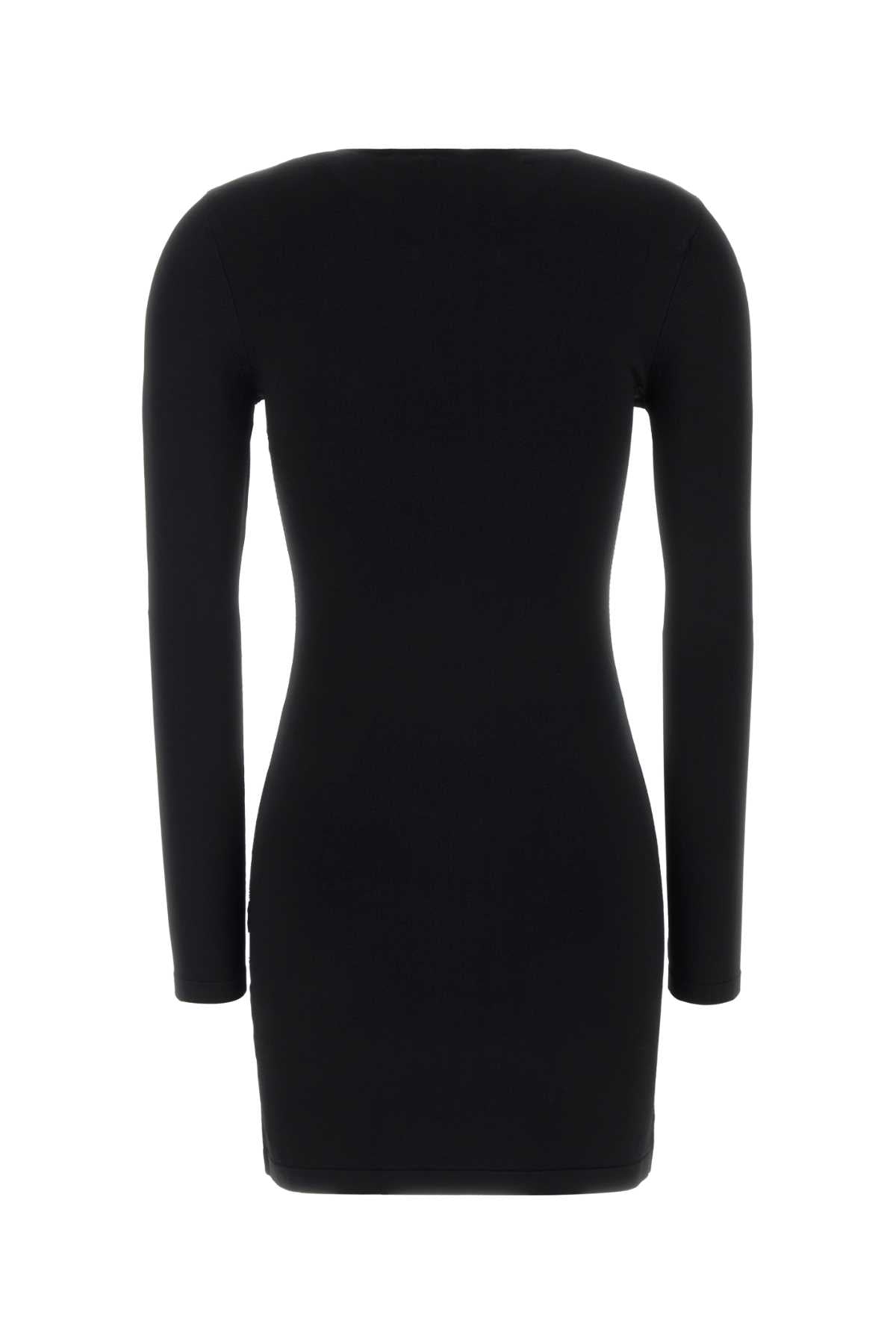 Alexander Wang Ls v-neck mini dress with crystal necklace