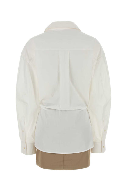 Alexander Wang Pre-styled mini wrap dress w/ twill