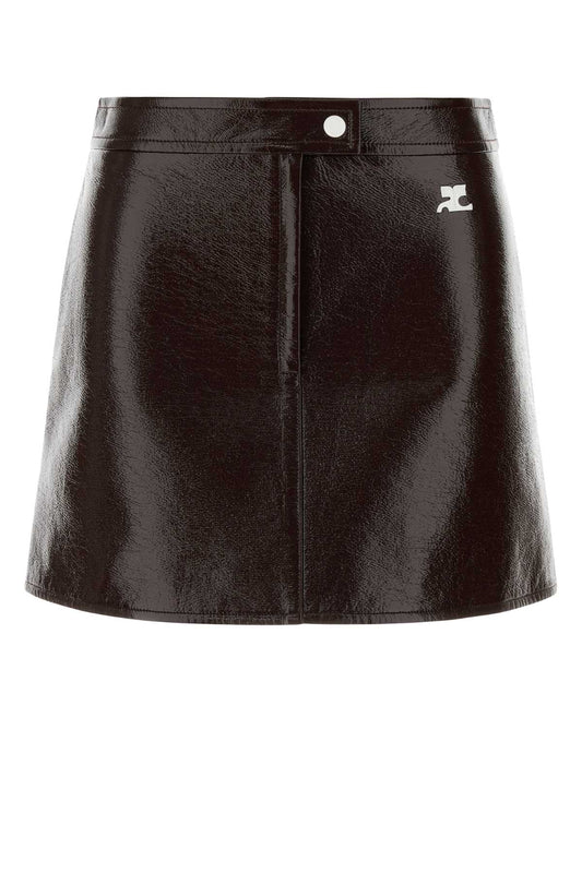 Courreges Reedition vinyl mini skirt