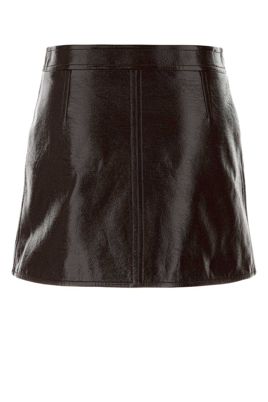Courreges Reedition vinyl mini skirt
