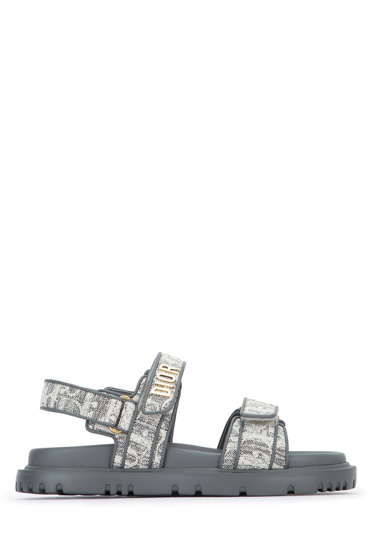 DIOR ACT GRIGIA LOGO ALL OVER SANDALS
