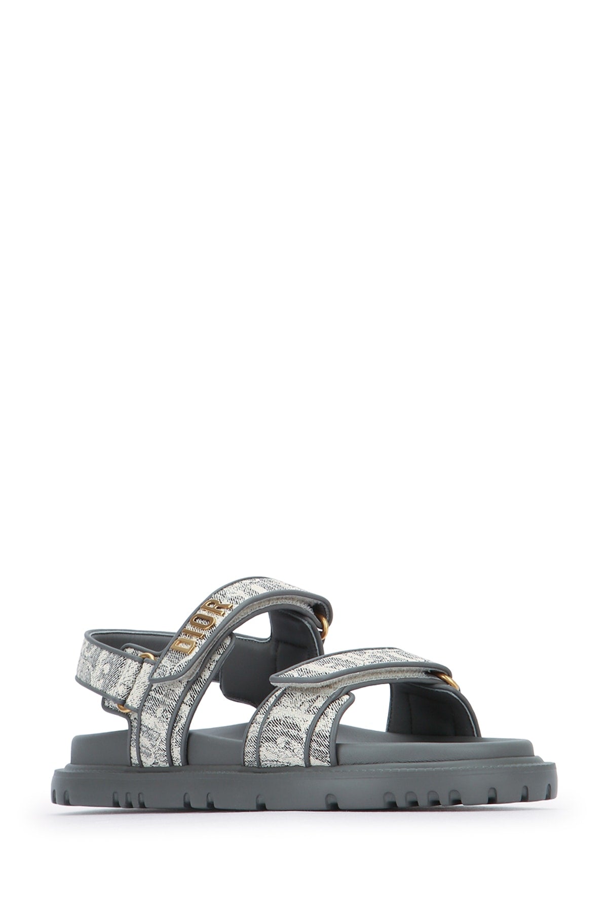 DIOR ACT GRIGIA LOGO ALL OVER SANDALS