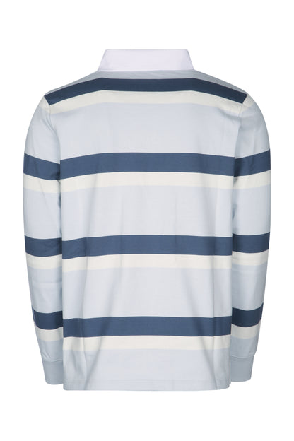 RUGBY POLO AZZURRA RIGHE POLO