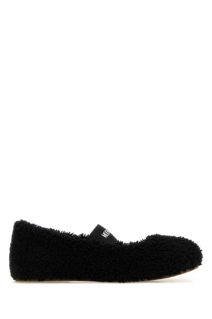 SHEARLING BALLERINA BLACK BALLERINAS