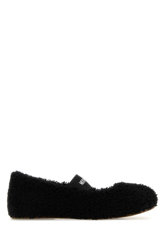 SHEARLING BALLERINA BLACK BALLERINAS