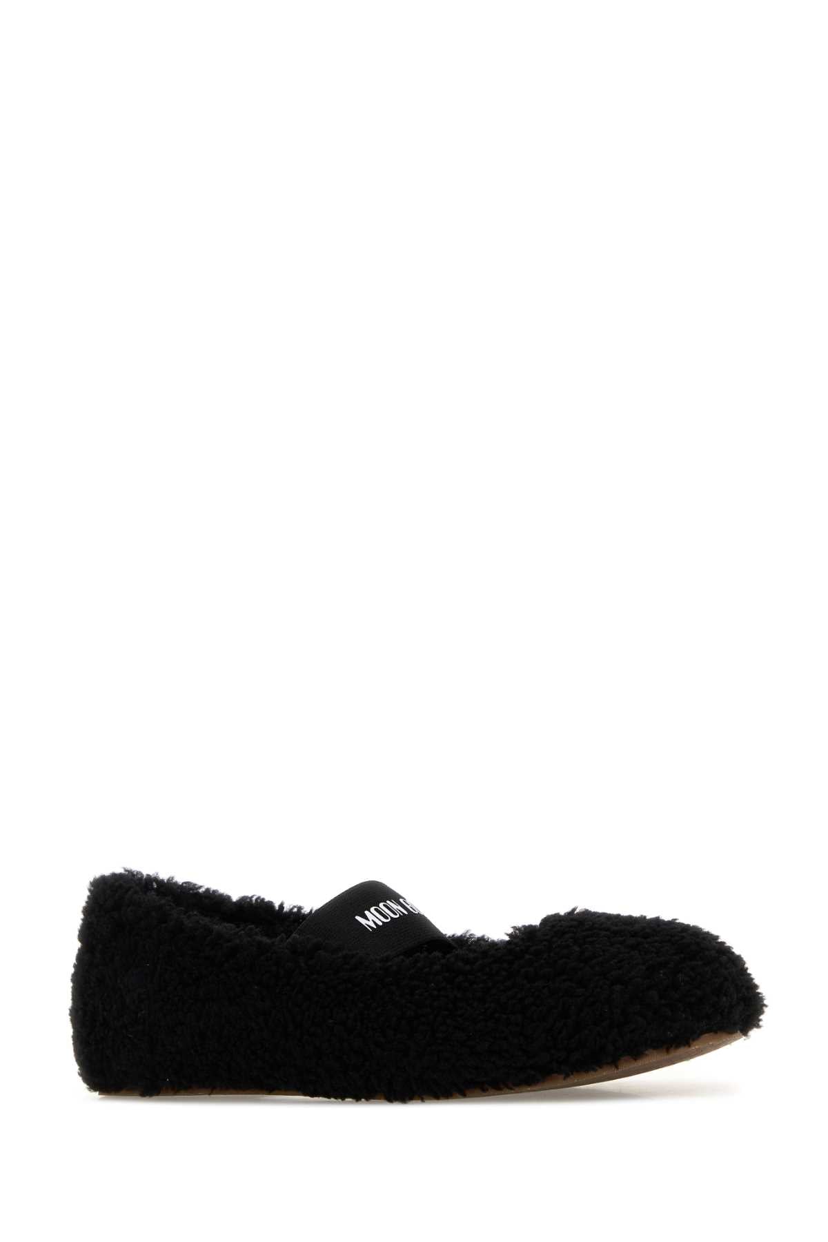 SHEARLING BALLERINA BLACK BALLERINAS