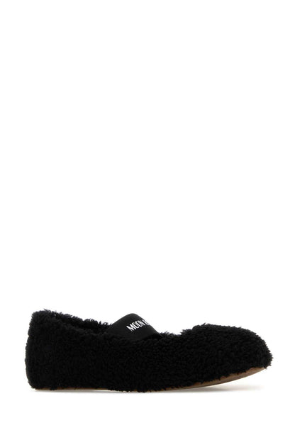 SHEARLING BALLERINA BLACK BALLERINAS