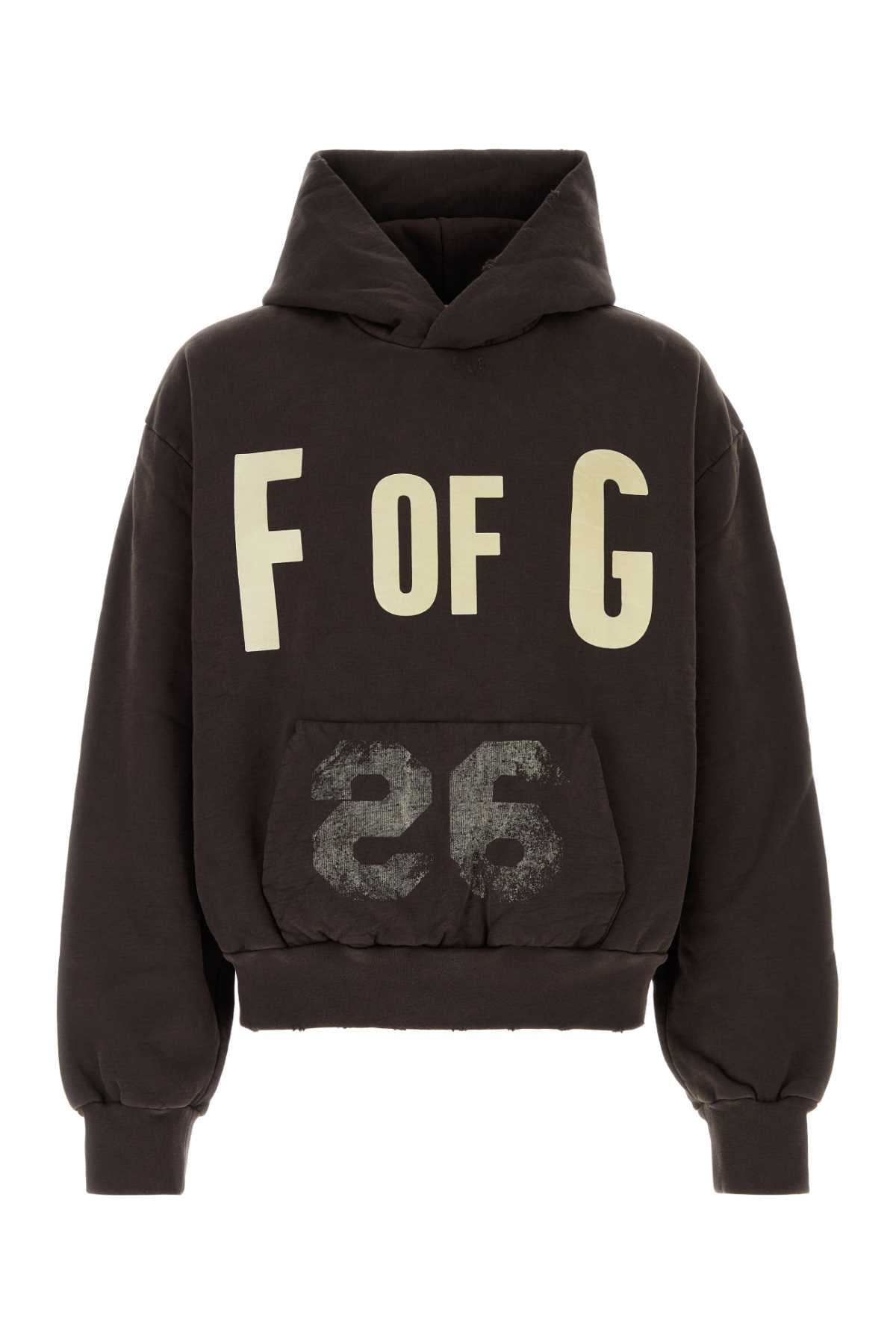 Fear Of God "f of g" classic fit half raglan hoodie w/ pocket