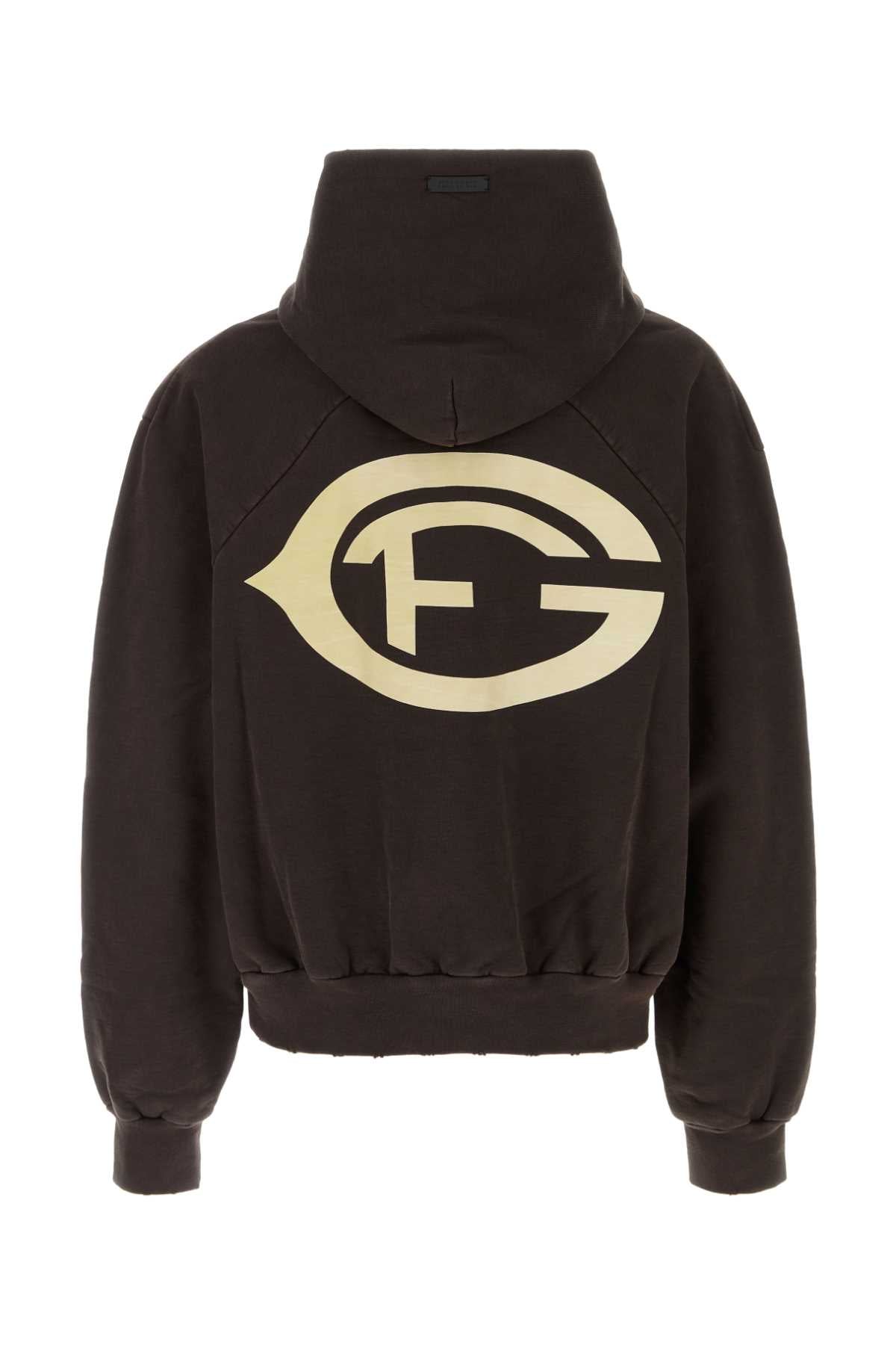 Fear Of God "f of g" classic fit half raglan hoodie w/ pocket