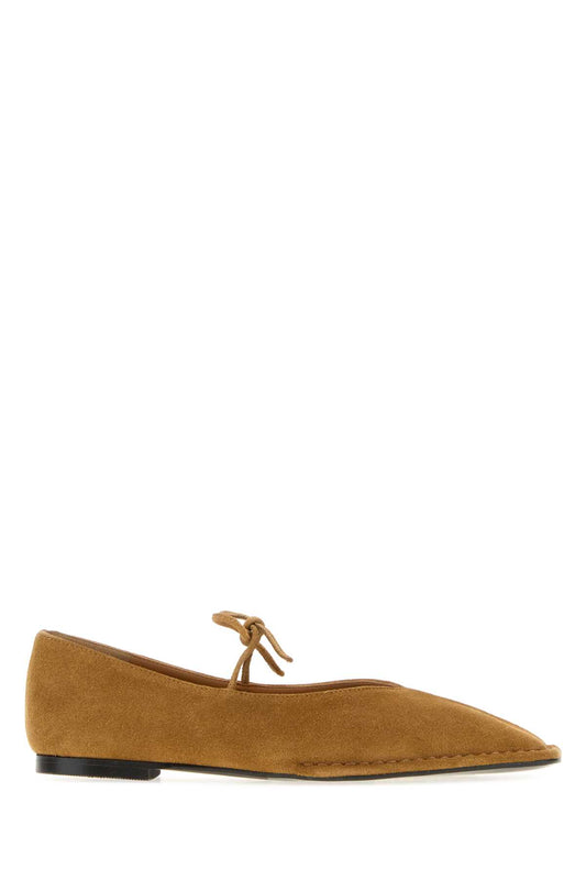 Alohas Sway suede tan leather ballet flats