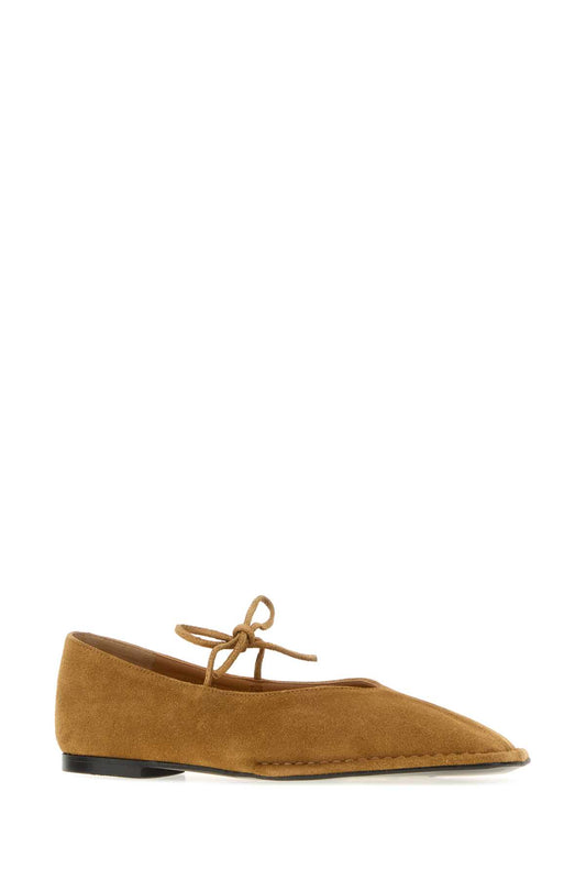 Alohas Sway suede tan leather ballet flats