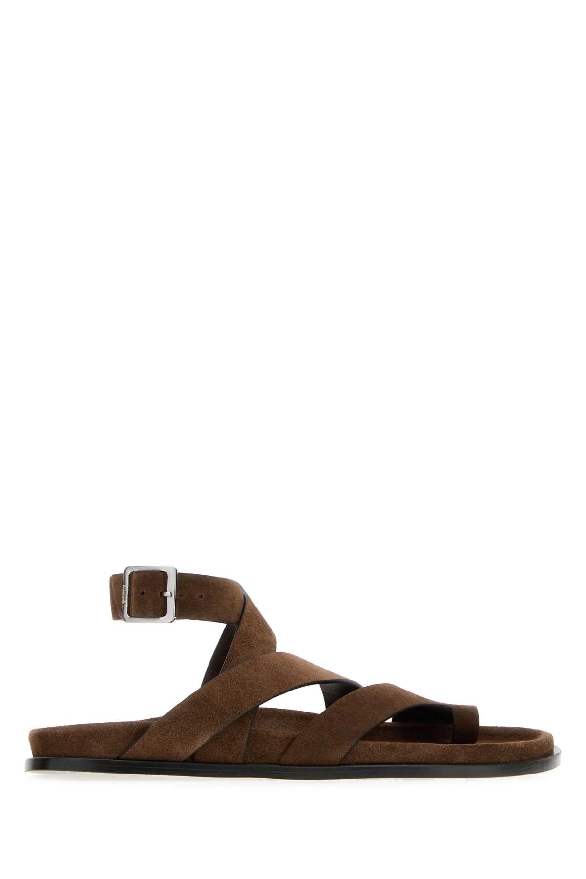 Alohas Tide suede brown leather sandals