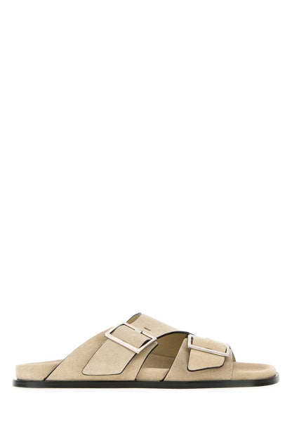 Alohas Alba suede beige leather sandals