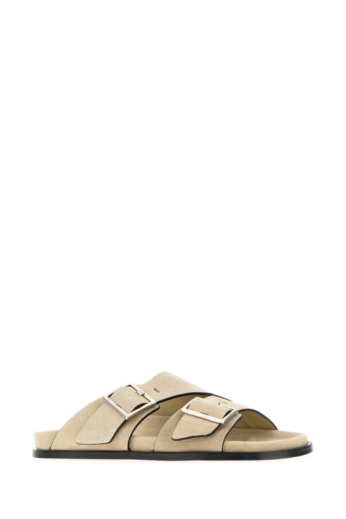 Alohas Alba suede beige leather sandals
