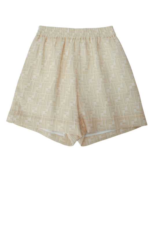 Fendi Kids Bermuda ff shadow prin linen