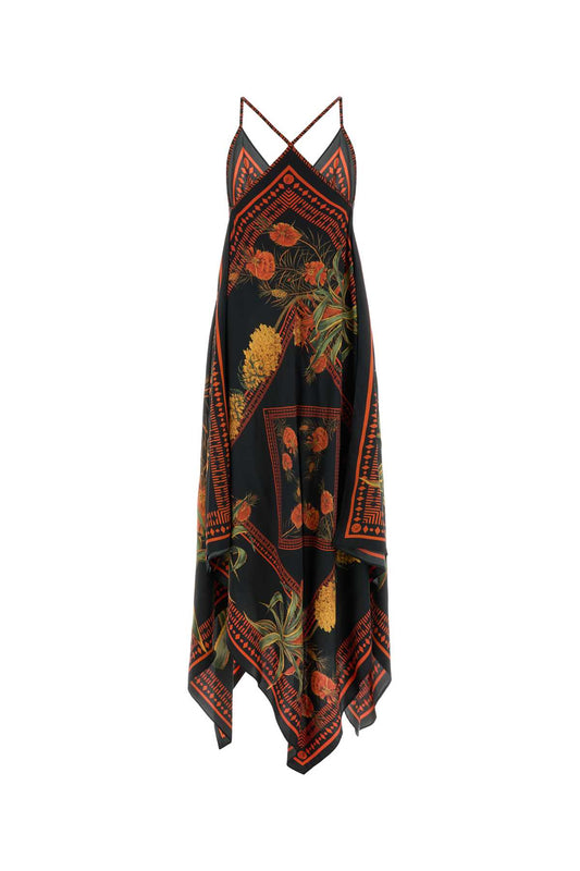 Blumarine 2a756a print twill dress